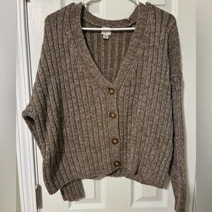 A new day light brown knit 🧶 cardigan